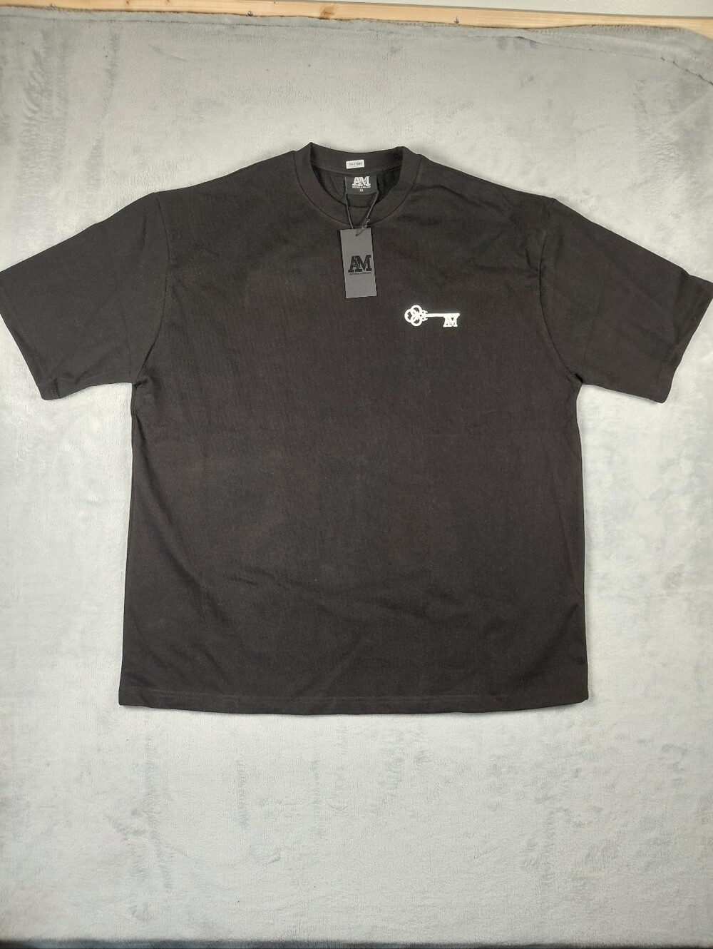 Amicci Heavy Weight Cotton T-Shirt, Black, Mens XL